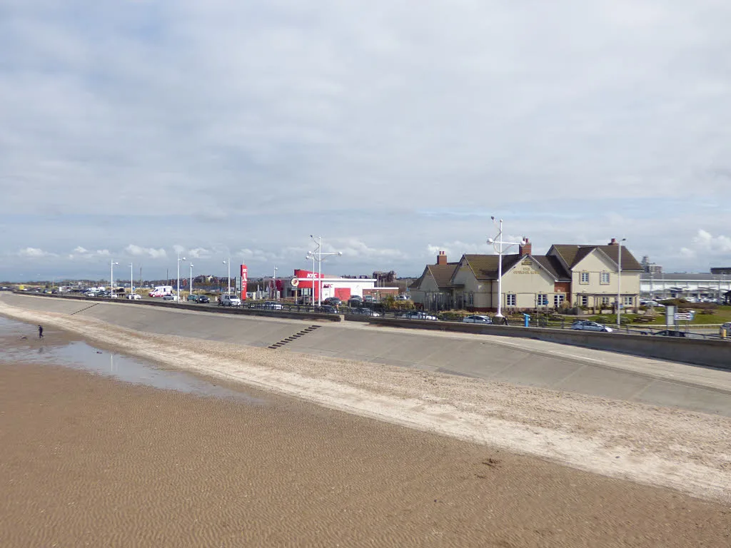 Marine Drive at Southport, where the council's seafront car park charges £1.20 for an hour and £5.00 for anything longer. The on-beach car park beyond it is closed