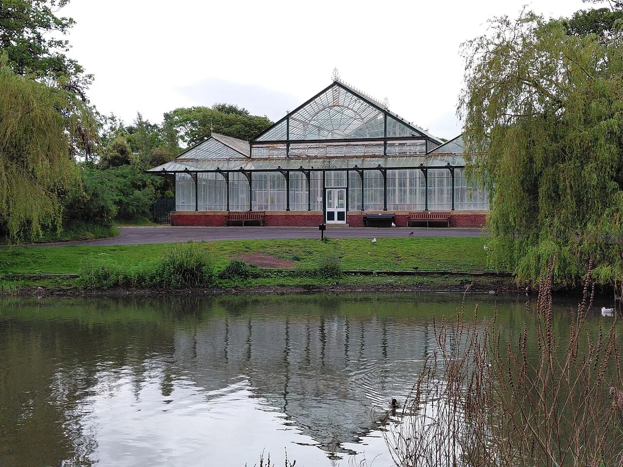 The conservatory at Hesketh Park, Southport, in May 2026. It is one of three council buildings proposed for community asset transfer.